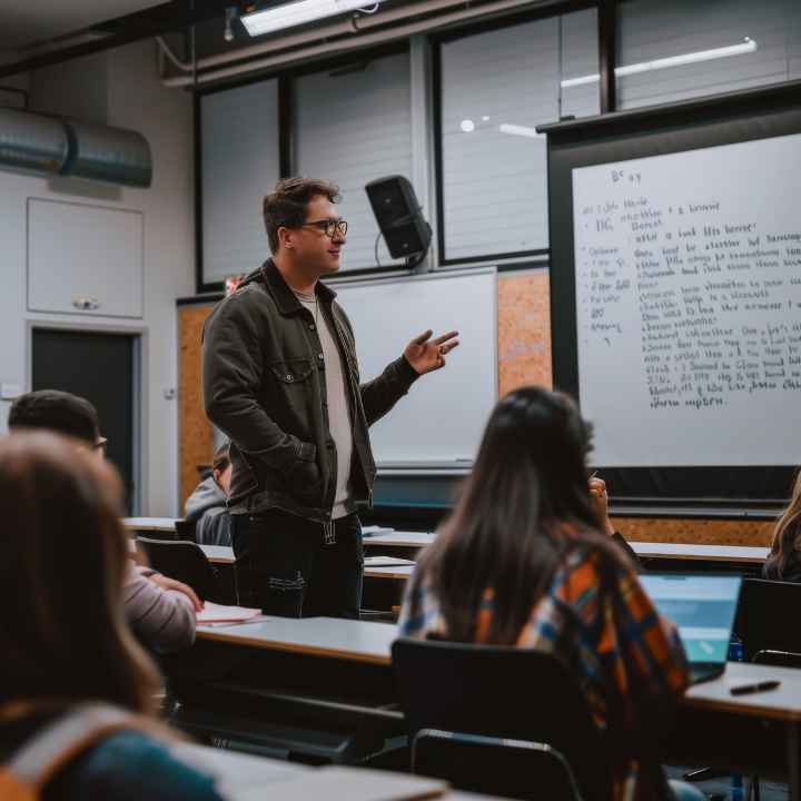 Clean educational classroom